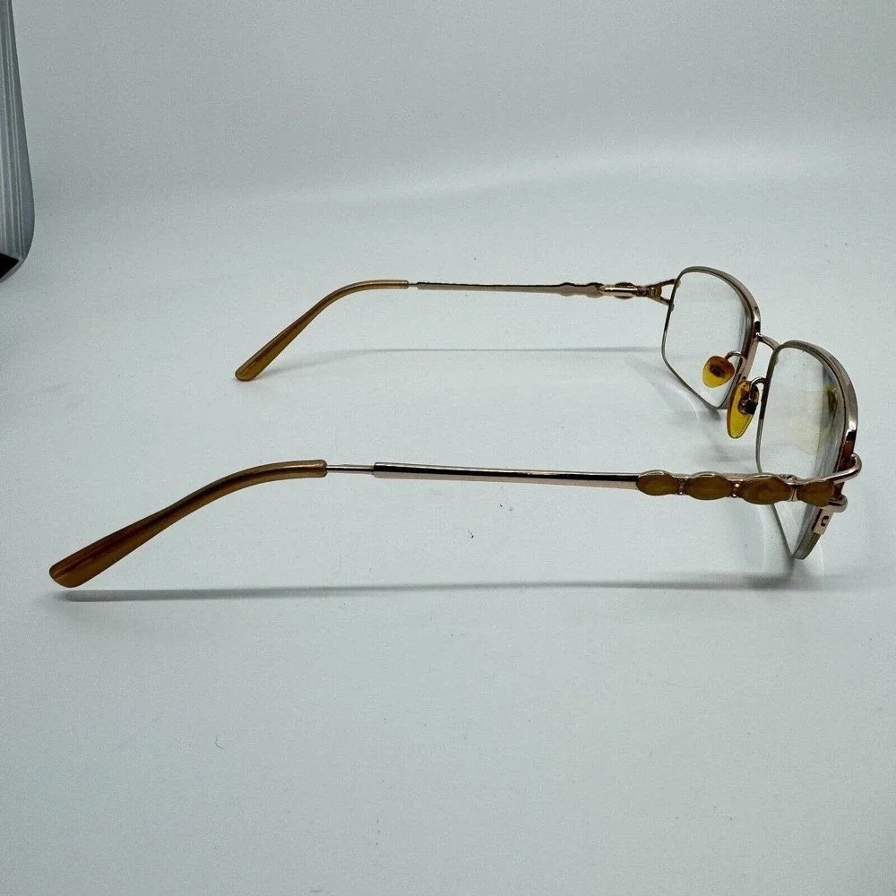 Kirkland Signature Marilyn 511832 Gold Womens Eyeglasses‎ Half 53-18-135 H9864